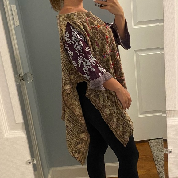 Free People Flowy Mixprint Sweater - Picture 9 of 10